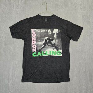 The Clash London Calling Vintage 2013 Men's Black Punk Rock T-shirt Size M A5-17